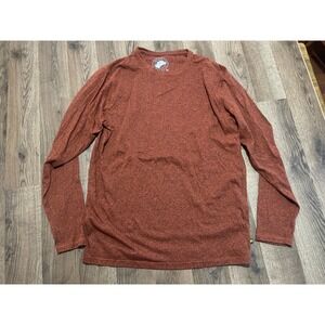 John Bartlett Consensus Sweater Men's Size M Brown Heather Crewneck Long Sleeve